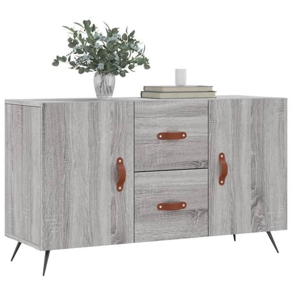 Maison Exclusive - Buffet sonoma grå 100x36x60 cm ingeniørtræ Sonoma grå