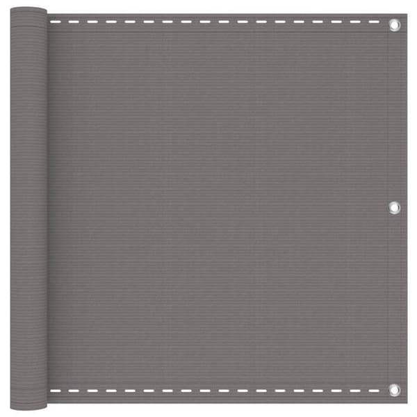 Maison Exclusive - Rektangulær Balkon Skærm 90 x 600 cm HDPE og Aluminium Ljusgrått