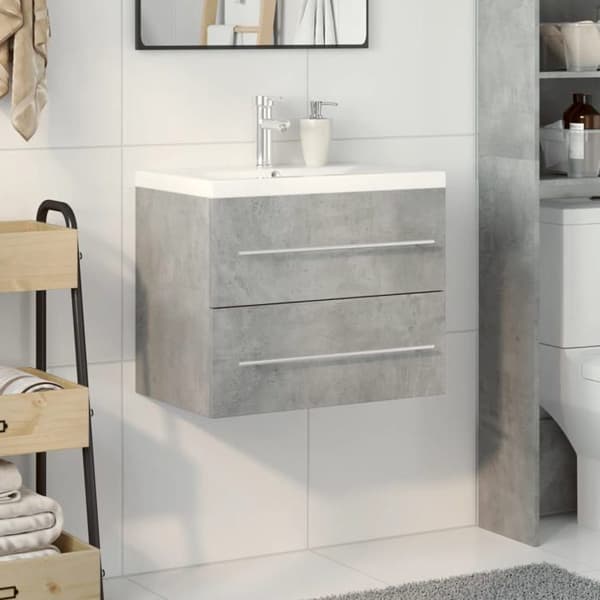 Maison Exclusive - 2 kpl betoninvärinen kylpyhuonekalustesarja