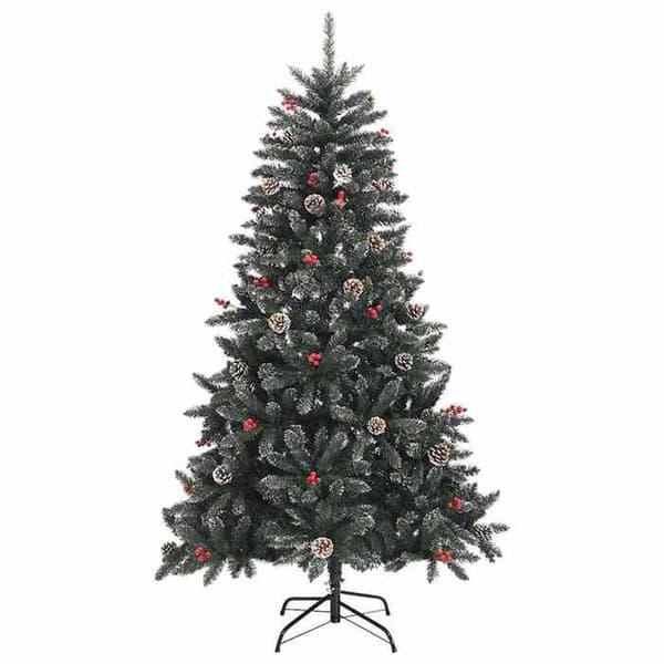Kunstig juletræ - EKSKLUSIV HUS - Moderne - 150 cm - PVC & stål - LED USB Grön