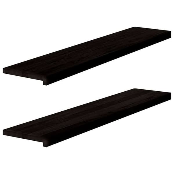Trappe - EKSKLUSIV HUS - 2 stk - Massiv eg - 120x30x2 cm - Brun-sort brun-svart
