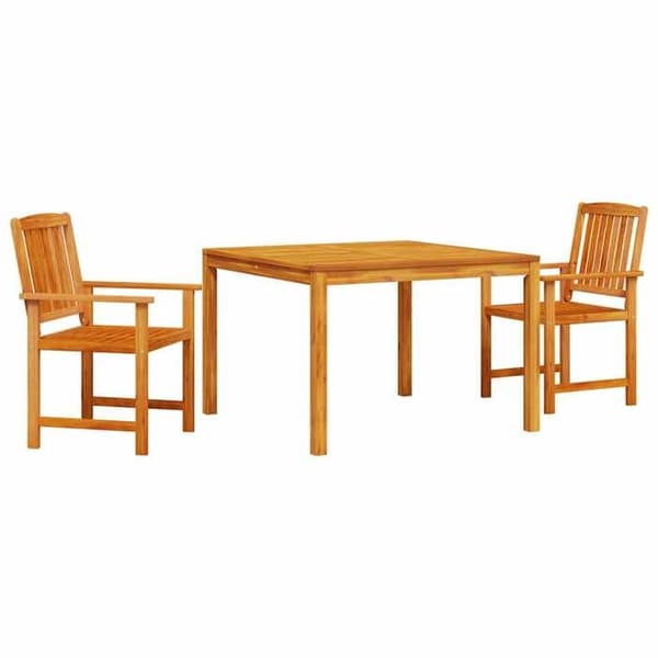 Maison Exclusive - 3-delars matsalsset för trädgård Brun