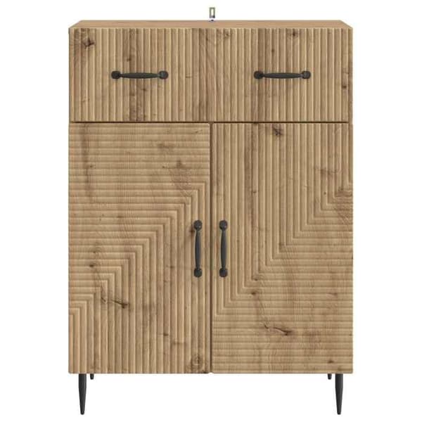 Maison Exclusive - Buffet i håndlavet egetræ 66 x 34,5 x 89,5 cm Ingeniørtræ