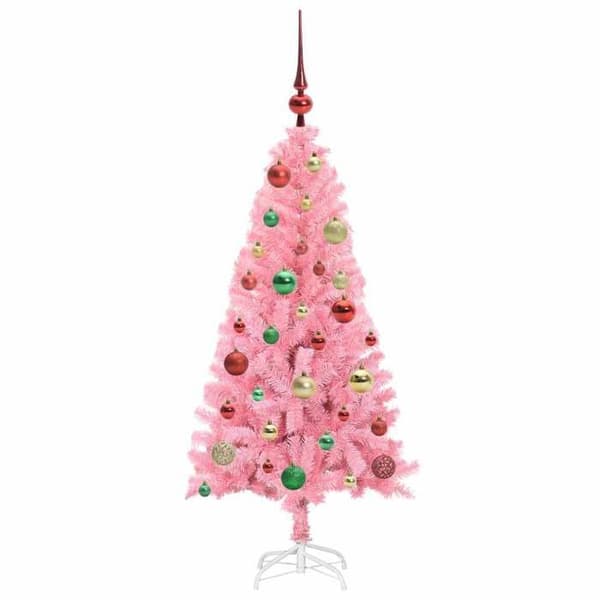 Maison Exclusive - Vaaleanpunainen joulukuusi 120 cm PVC