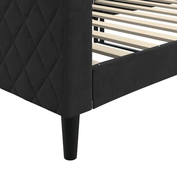Maison Exclusive - Musta 90x200 cm samettinen levähdyspeti ilman patjaa