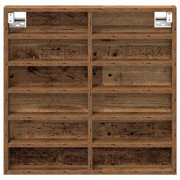 Maison Exclusive - Vitrinskåp Väggmontering Gammalt Trä 60 x 8,5 x 58 cm