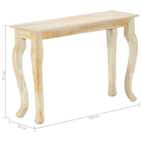 Maison Exclusive - Konsol 110x35x77 cm i massivt mangotræ Vit finish