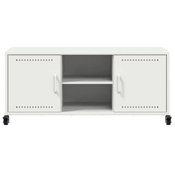 Maison Exclusive - TV-möbel vit 100,5x39x43,5 cm stål Vit