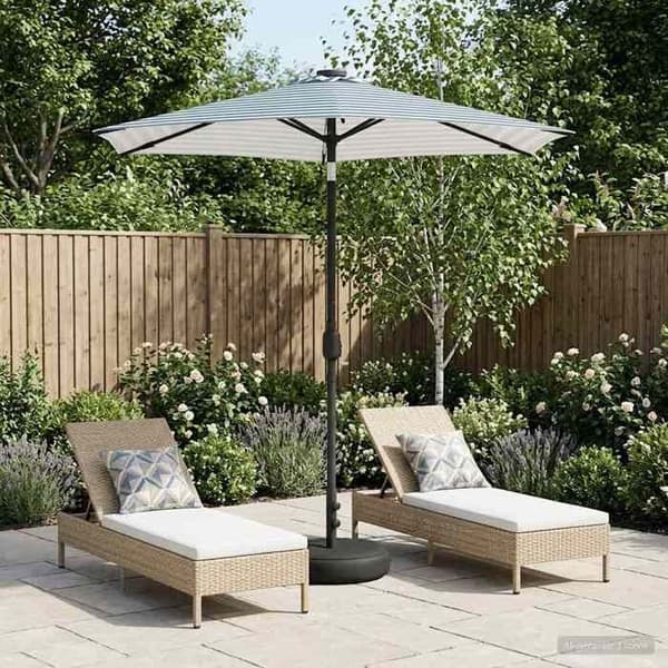Maison Exclusive - Haveparasol med LED-lys og base 230 x 230 cm