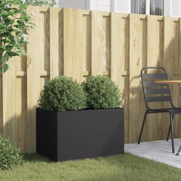 Maison Exclusive - Sort plantekasse 62x40x39 cm stål Svart