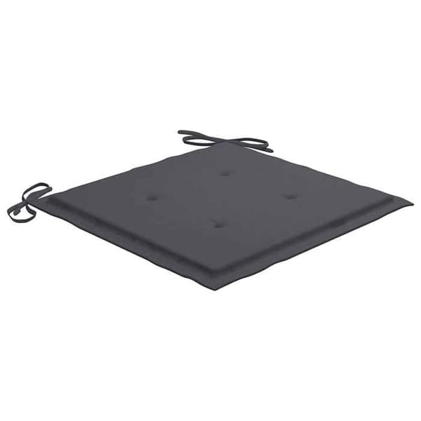 Maison Exclusive - Fällbara trädgårdsstolar med kuddar, set om 6, Teakträ Antracit (kuddar)