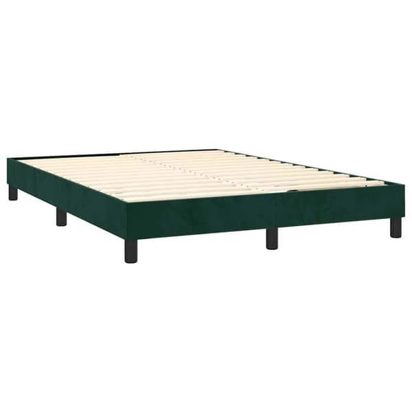 Maison Exclusive - Sänky jousitukilla ja tummanvihreä patja 140x190cm Sametti