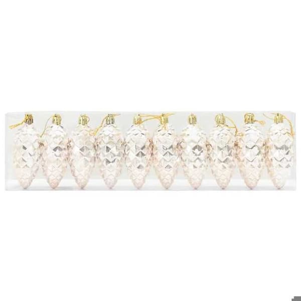 Maison Exclusive - Julefyrrekogle Bold 40 stk Champagne 4 x 9 cm Plastik