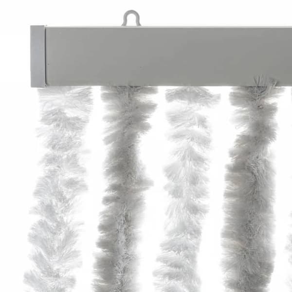 Maison Exclusive - Vaaleanharmaa ja valkoinen hyttysverkko 100x230 cm chenille