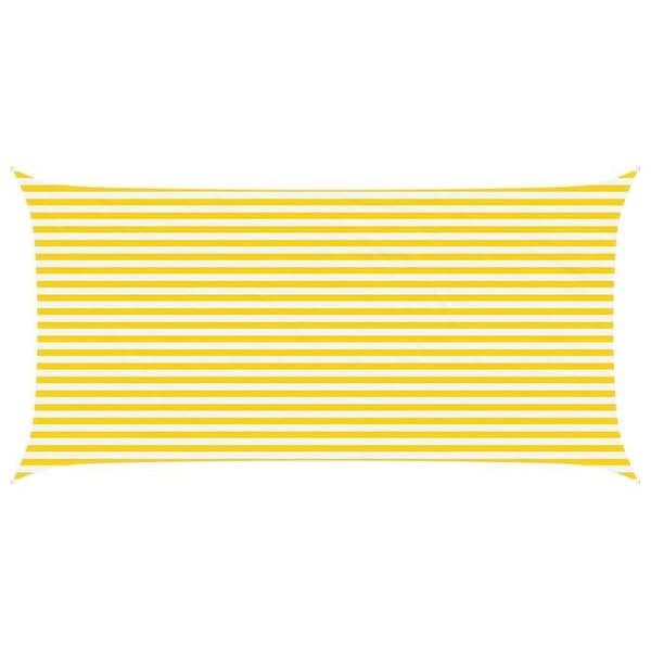 Maison Exclusive - Gul och vit skugga 3 x 6 m 100 % polyester Oxford