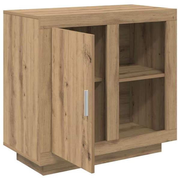 Maison Exclusive - Buffet i håndlavet egetræ 80 x 40 x 75 cm Ingeniørtræ