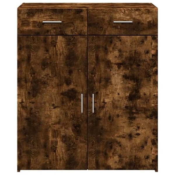 Maison Exclusive - Buffé ek rökig 80x42,5x93 cm ingenjörsträ
