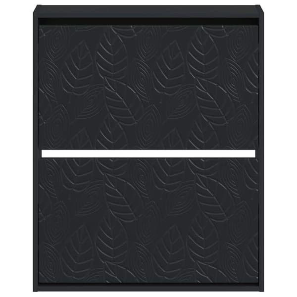 Maison Exclusive - Seinälle asennettava DELFT-kengäteline 71 x 17 x 86 cm Musta