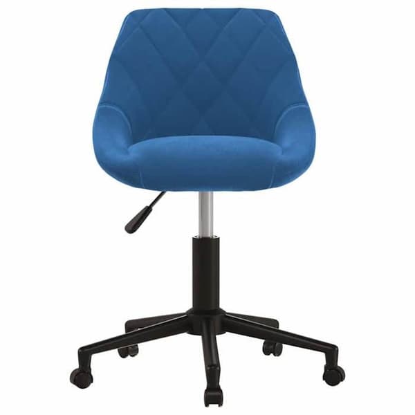 Maison Exclusive - Drejelig kontorstol i blå velour Blå