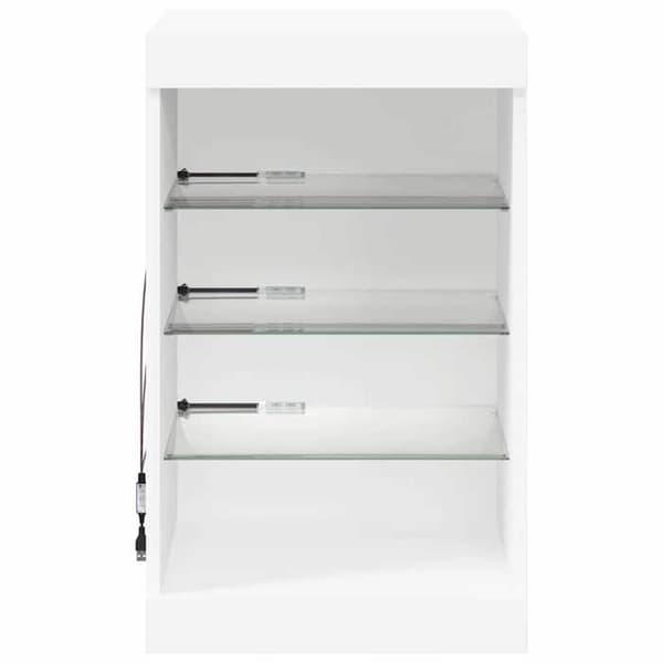 Maison Exclusive - Buffet LED-valoilla valkoinen 41x37x67 cm