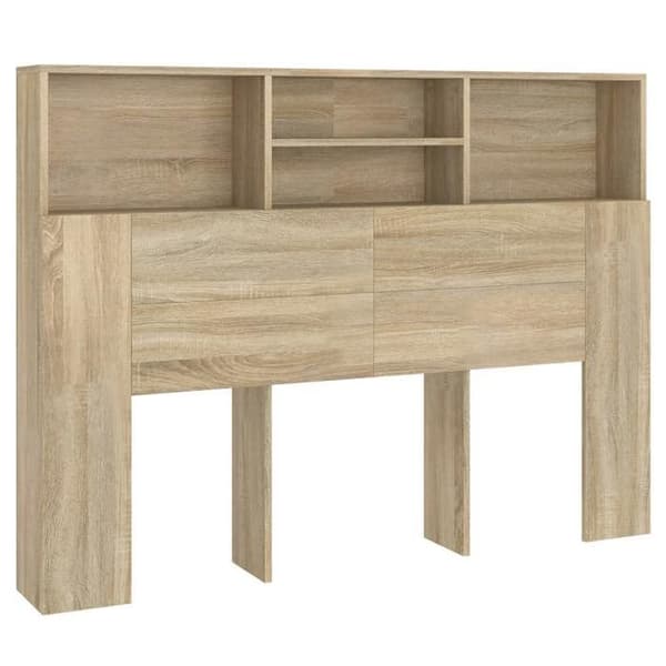 Væghovedgærde - EKSKLUSIV HUS - 140 x 19 x 103,5 cm - Sonoma eg - 4 rum - Spånplader Sonoma ek