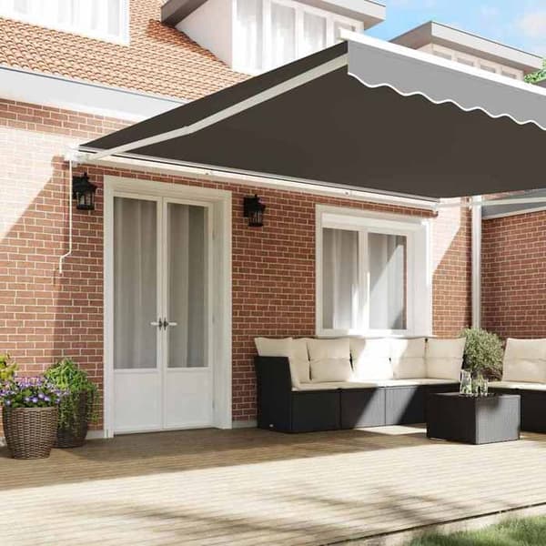 Maison Exclusive - Vit Markisram 450 × 350 cm Aluminium Matt vit