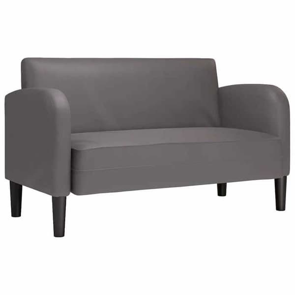 Soffa - EXKLUSIV HEM - 110 cm - Syntetläder - 2 platser - Grå grå