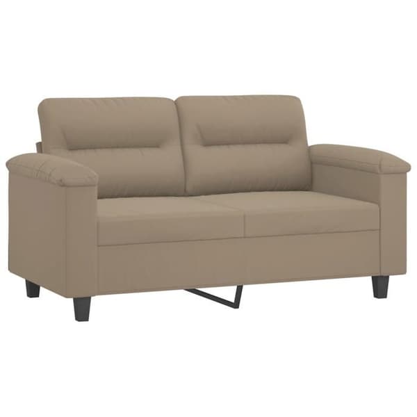 Maison Exclusive - 2-delars soffgrupp med kuddar i taupe mikrofiber