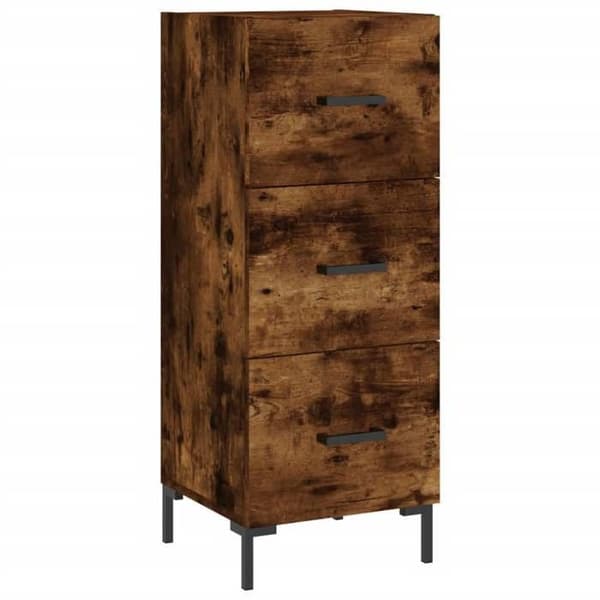 Maison Exclusive - Buffé Ek rökt 34,5x34x90 cm Ingenjörsträ