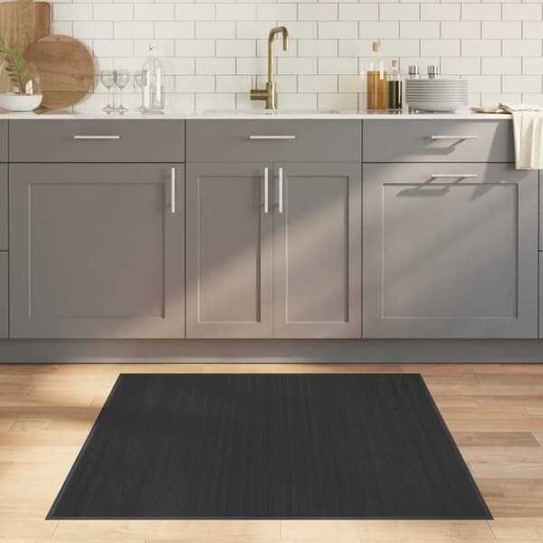 Maison Exclusive - Neliömatto harmaa 100x100 cm bambu