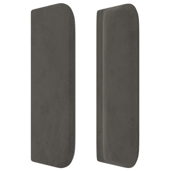 Maison Exclusive - Päätylevy korvilla Tummanharmaa 83x16x78/88 cm Sametti Mörkgrå