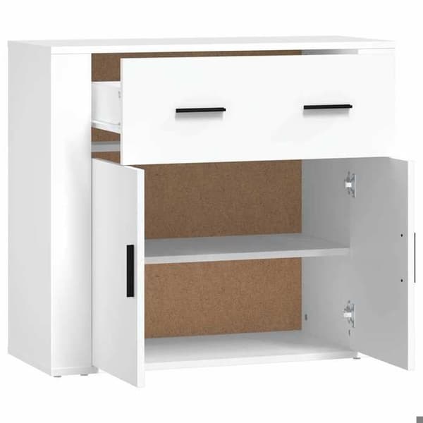 Maison Exclusive - Buffé Vit 80x33x70 cm Ingenjörsträ