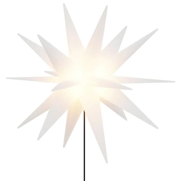 Maison Exclusive - Julbelysning med pinnar 3 st LED vikbar vit 57 cm