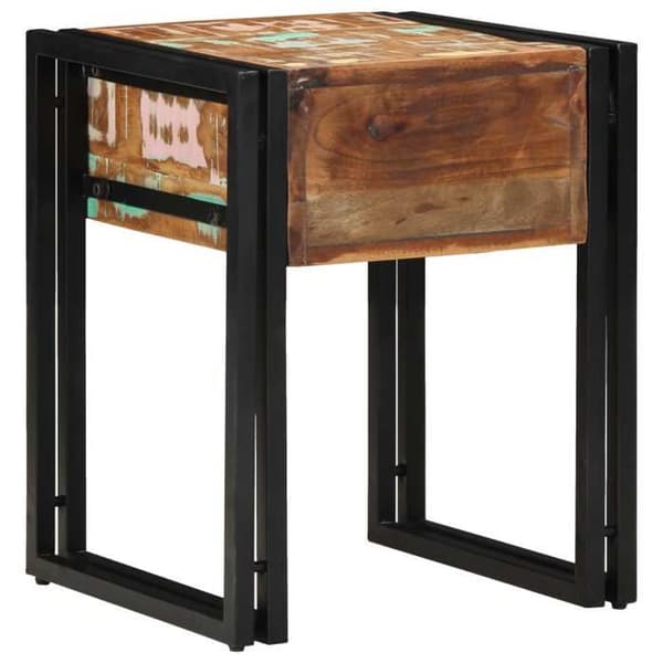 Maison Exclusive - Sidebord med skuffe 40 x 40 x 50 cm Solid Genbrugs træ
