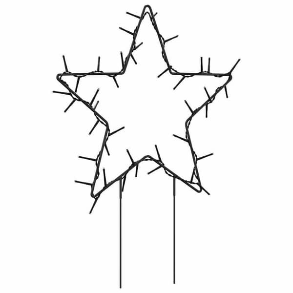 Maison Exclusive - Lysende dekoration juletræsstjerner pæle 3 stk 50 LED 29 cm