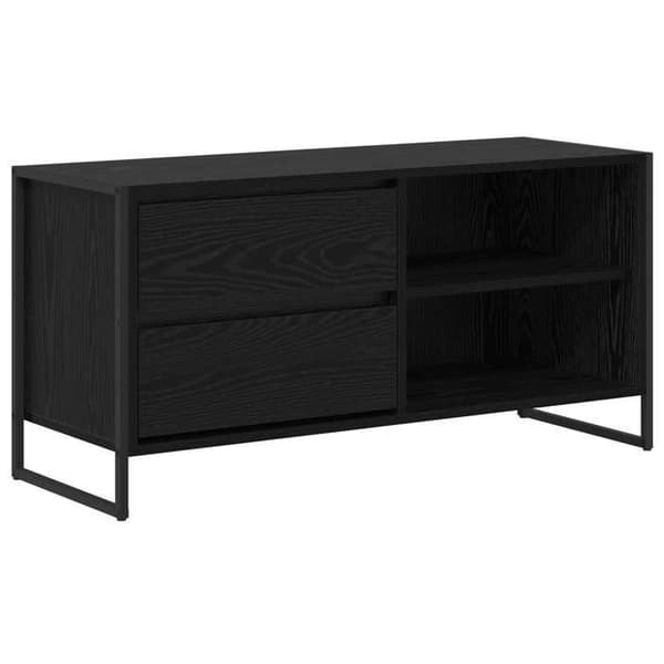 Maison Exclusive - TV-møbel 100 x 36 x 49,5 cm Sort eg Ingeniørtræ