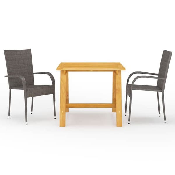 Maison Exclusive - Have spisebordssæt 3 stk Brun brun