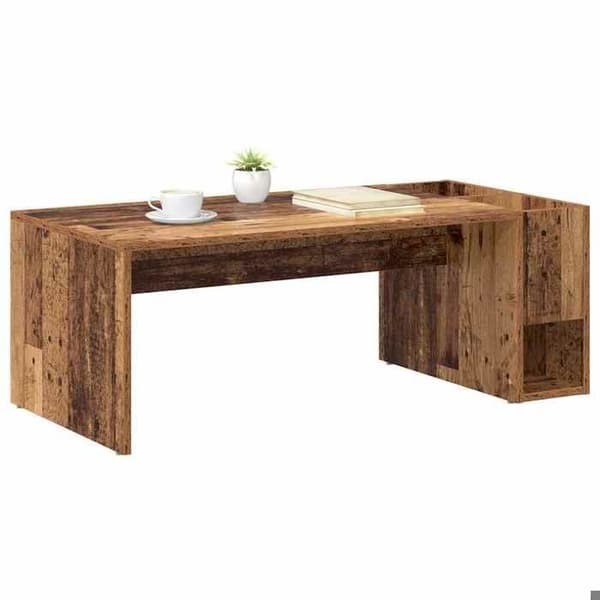 Bord - EKSKLUSIV HUS - Gammelt træ - Ingeniørtræ - Rektangulær 101,5x50x37 cm - Rummelig opbevaring