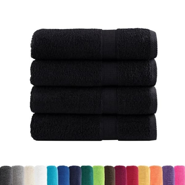 SOLUND Premium duschhanddukar 4 st svart0 [cm] Svart