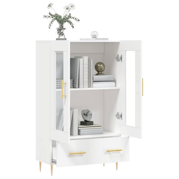 Maison Exclusive - Buffé hög vit 69,5x31x115 cm ingenjörsträ