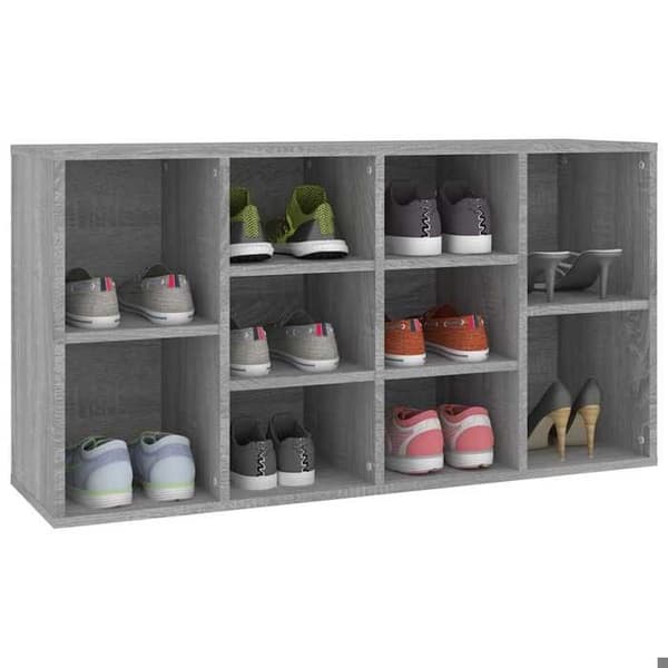 Maison Exclusive - Sko bænk Sonoma grå 103x30x55 cm Ingeniørtræ Grå