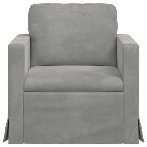 Maison Exclusive - Soffa Ljusgrå 78 x 78 x 80 cm Sammet