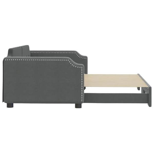 Maison Exclusive - Sovesofa med udtræk uden madras grå mørk 100x200 cm