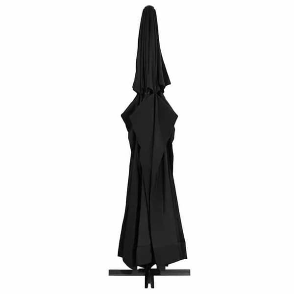 Maison Exclusive - Haveparasol med aluminiumsstang 600 cm sort