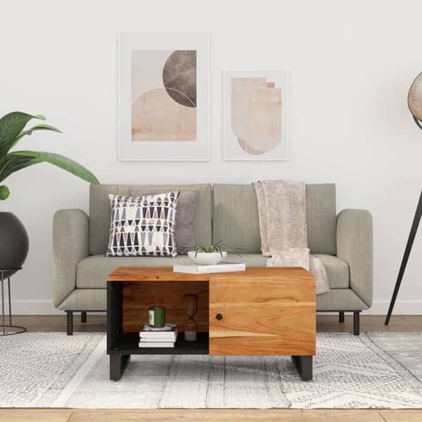 Maison Exclusive - Sofabord 80x50x40 cm Solid akacietræ og ingeniørtræ