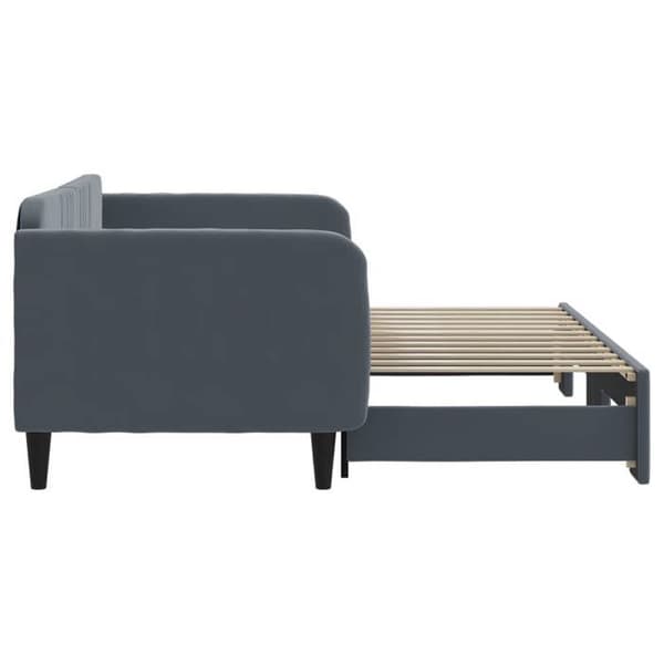Maison Exclusive - Päivävuode, jossa on alavuode ilman patjaa, tummanharmaa 90x200 cm Mörkgrå