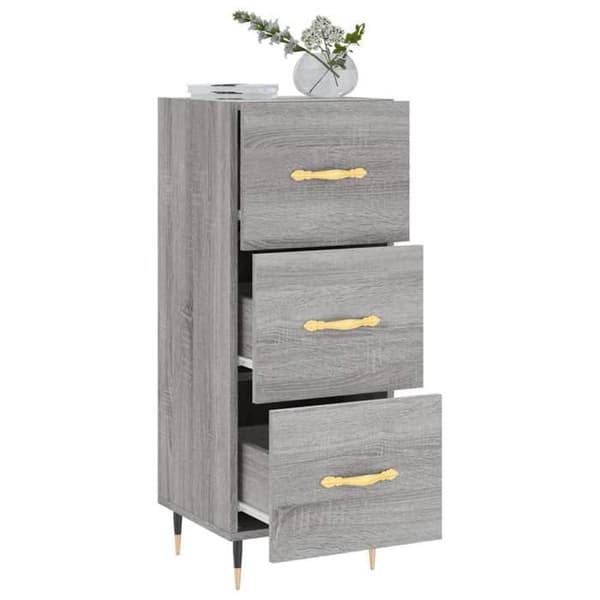 Maison Exclusive - Buffet Sonoma grå 34,5x34x90 cm Ingenjörsträ