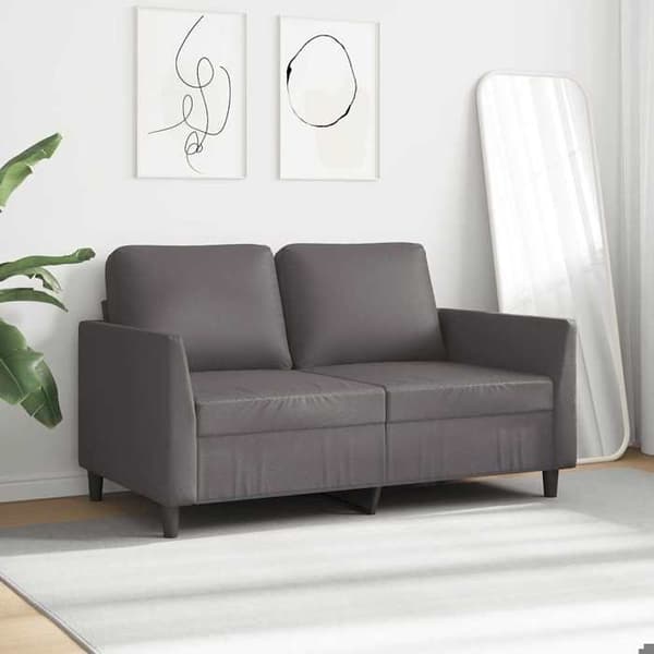 Maison Exclusive - 2-personers sofa Grå 120 cm Syntetisk læder