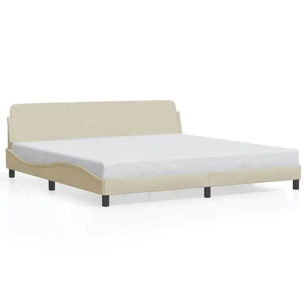 Maison Exclusive - Dover sängram crème 200x200 cm tyg