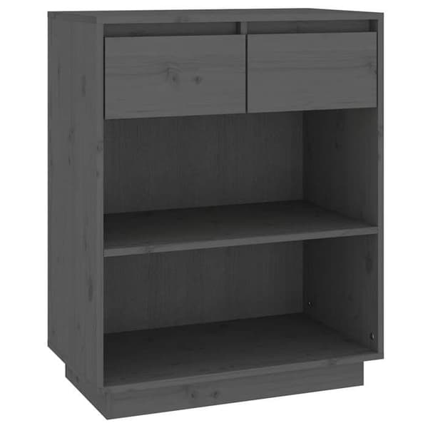 Maison Exclusive - Konsolskab Grå 60x34x75 cm Solid fyrretræ